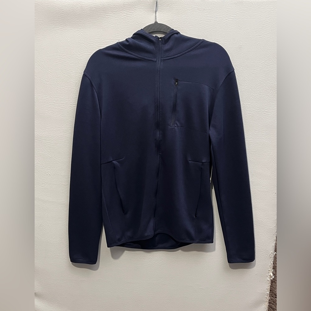 Legend Men's Navy Full-Zip Performance Sweater Jacket Medium NWT